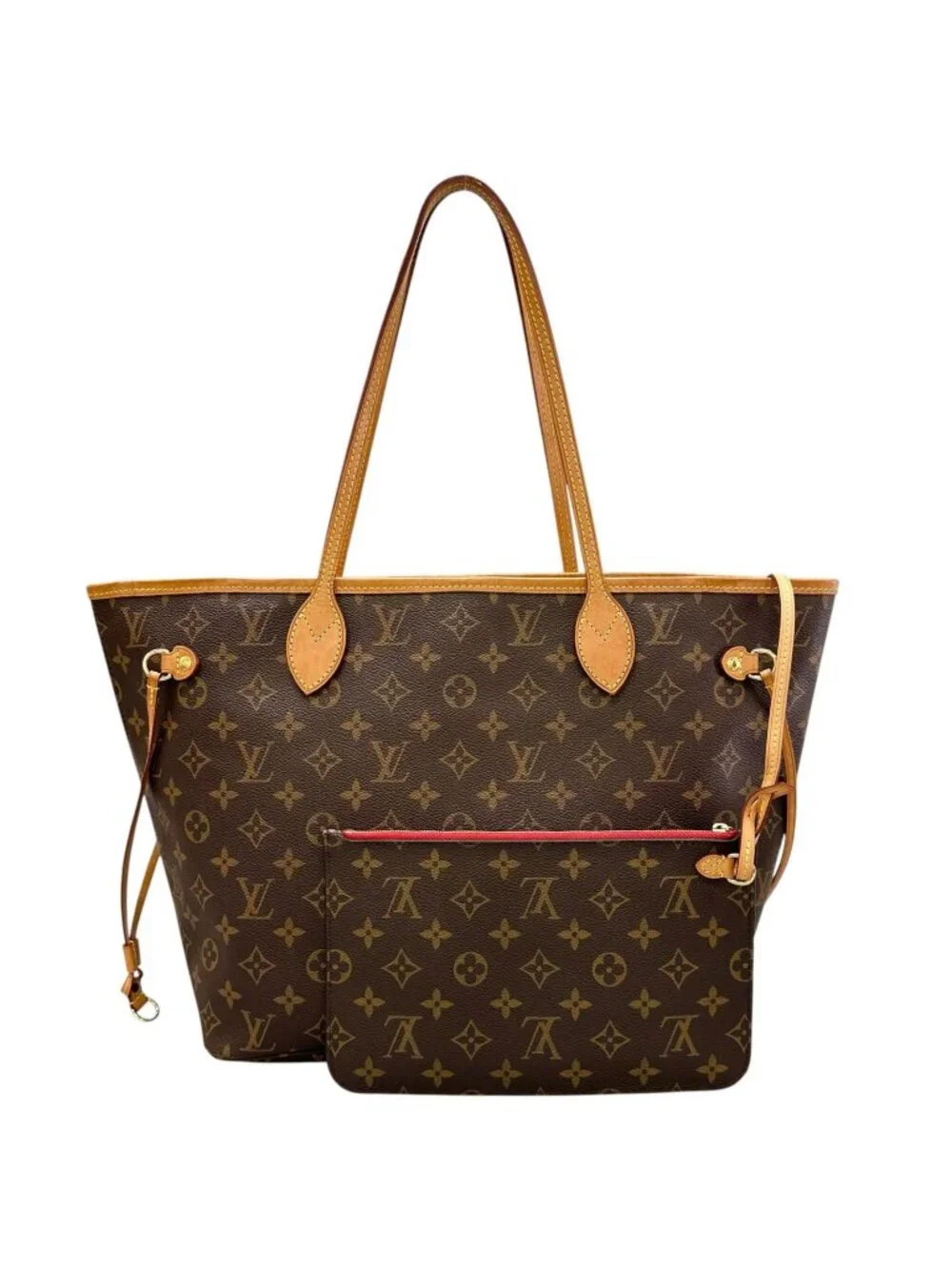 Louis Vuitton Neverfull MM Tote Bag Monogram Canvas Brown